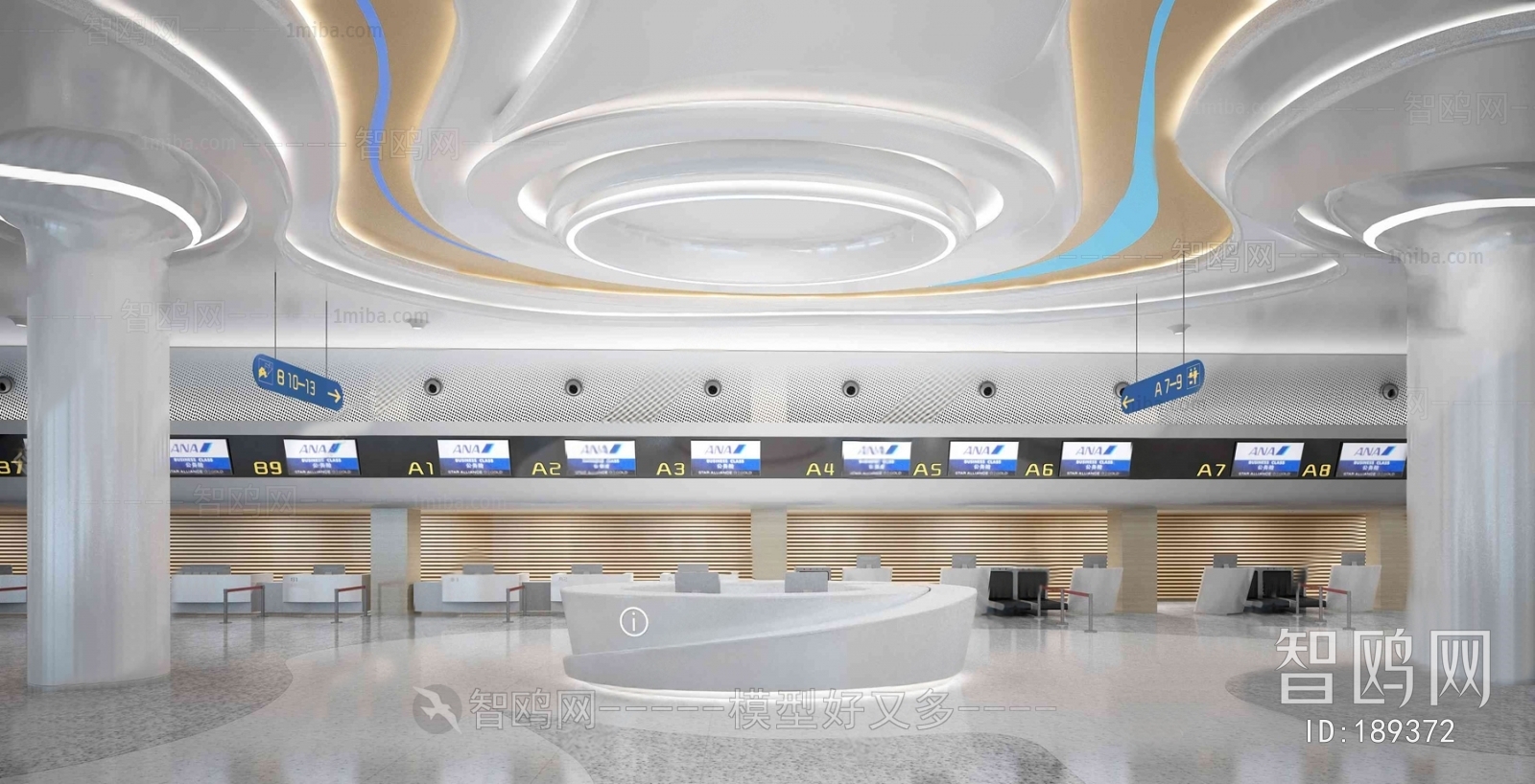 现代机场登机厅候机厅