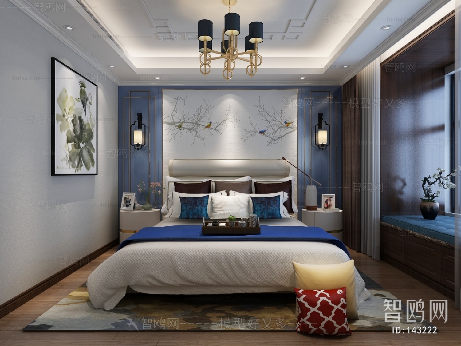 New Chinese Style Bedroom