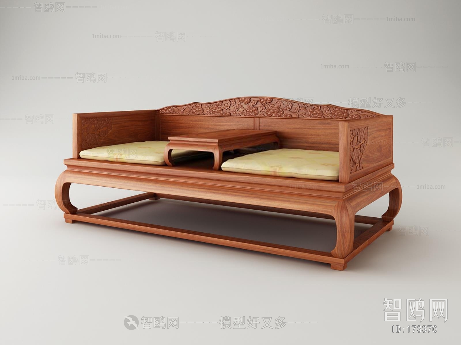 中式雕花罗汉床