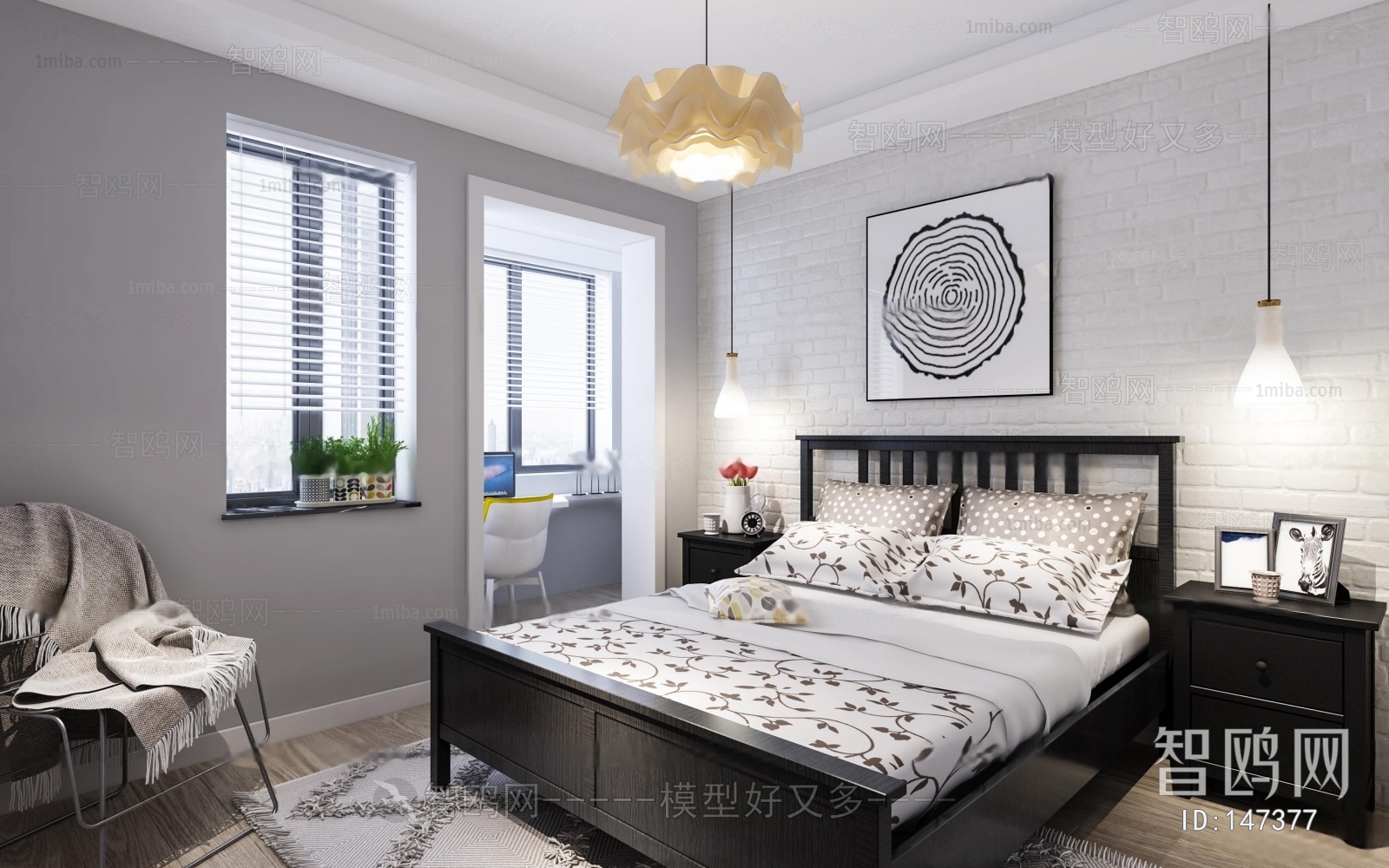 New Chinese Style Bedroom