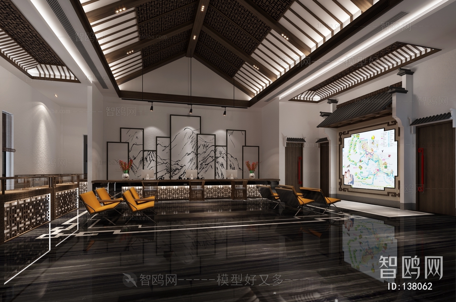 New Chinese Style Lobby Hall