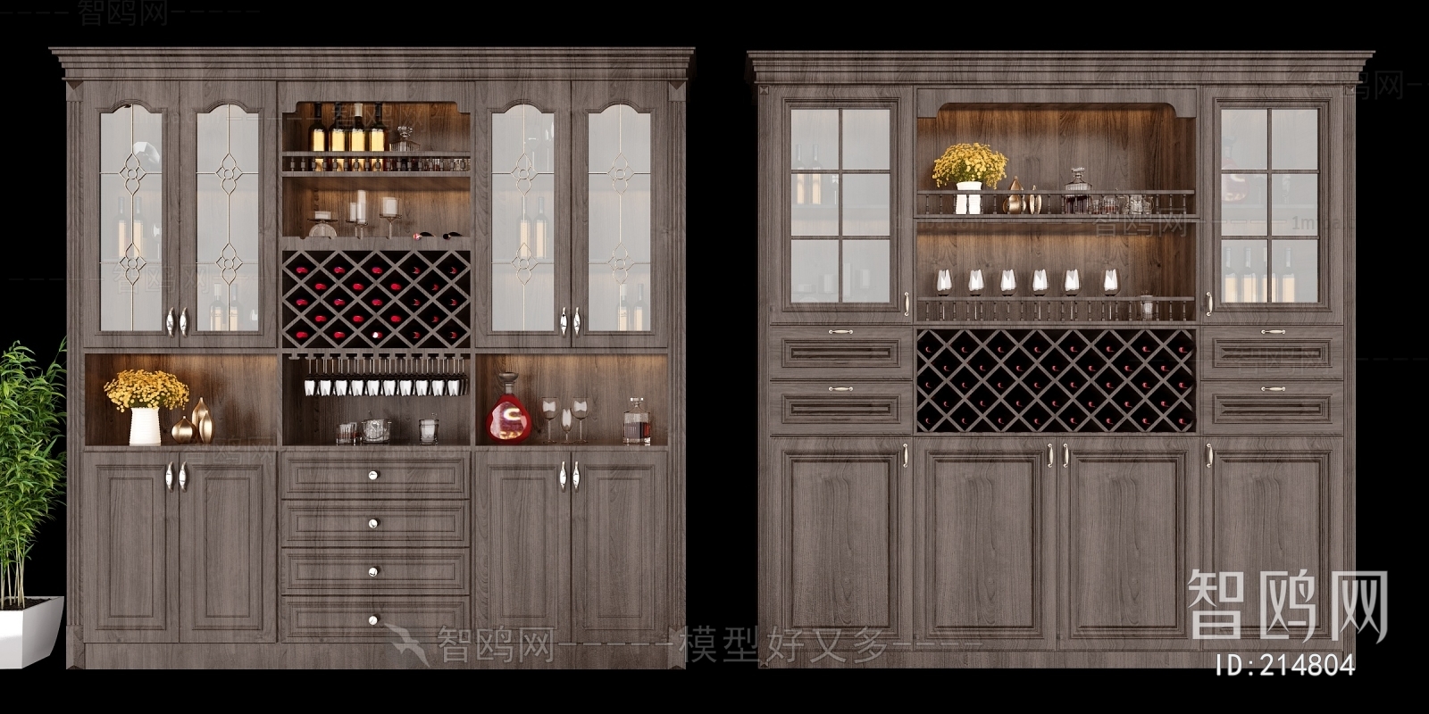 New Chinese Style Wine Cabinet