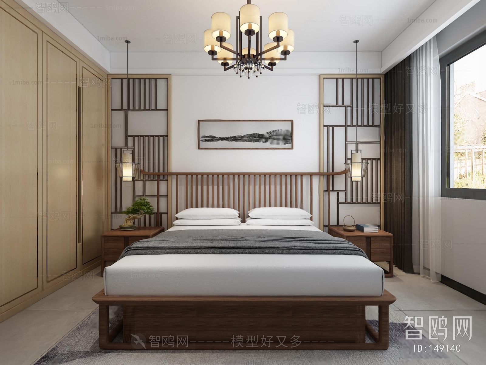 New Chinese Style Bedroom