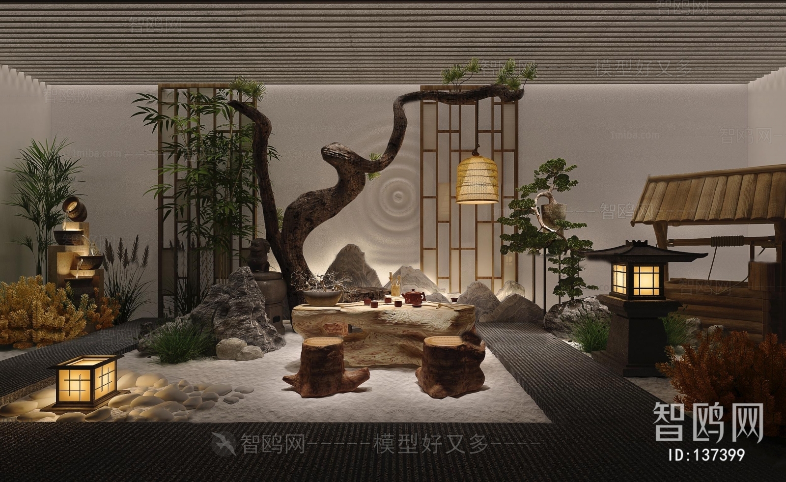 New Chinese Style Courtyard/landscape