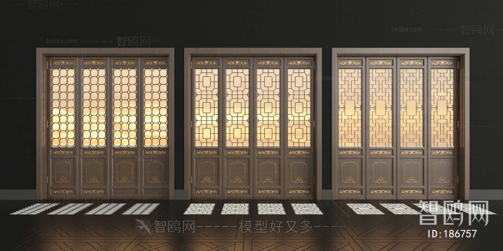 New Chinese Style Sliding Door