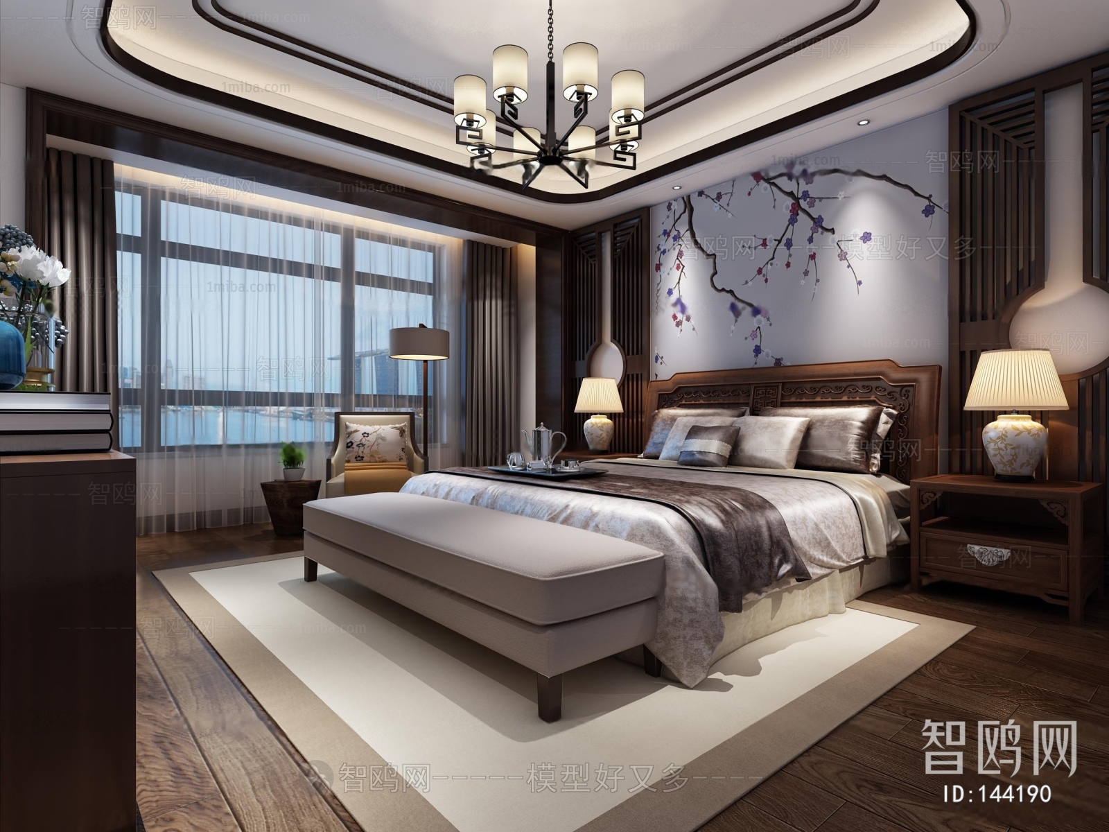 New Chinese Style Bedroom