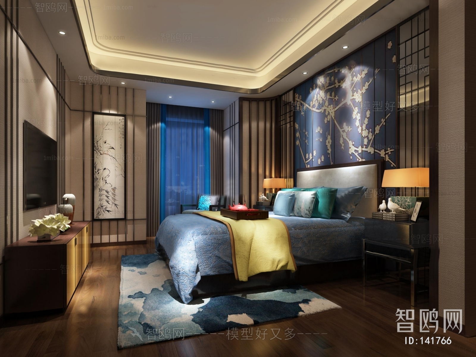 New Chinese Style Bedroom