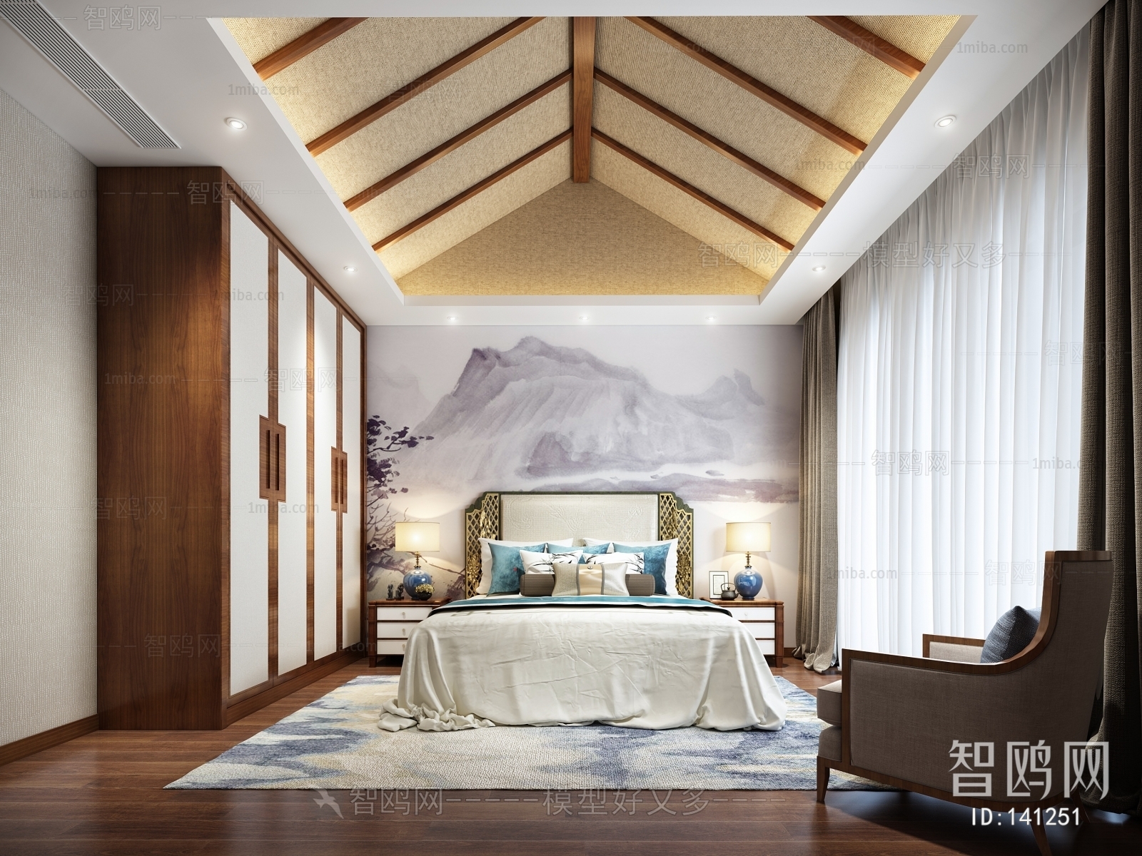 New Chinese Style Bedroom