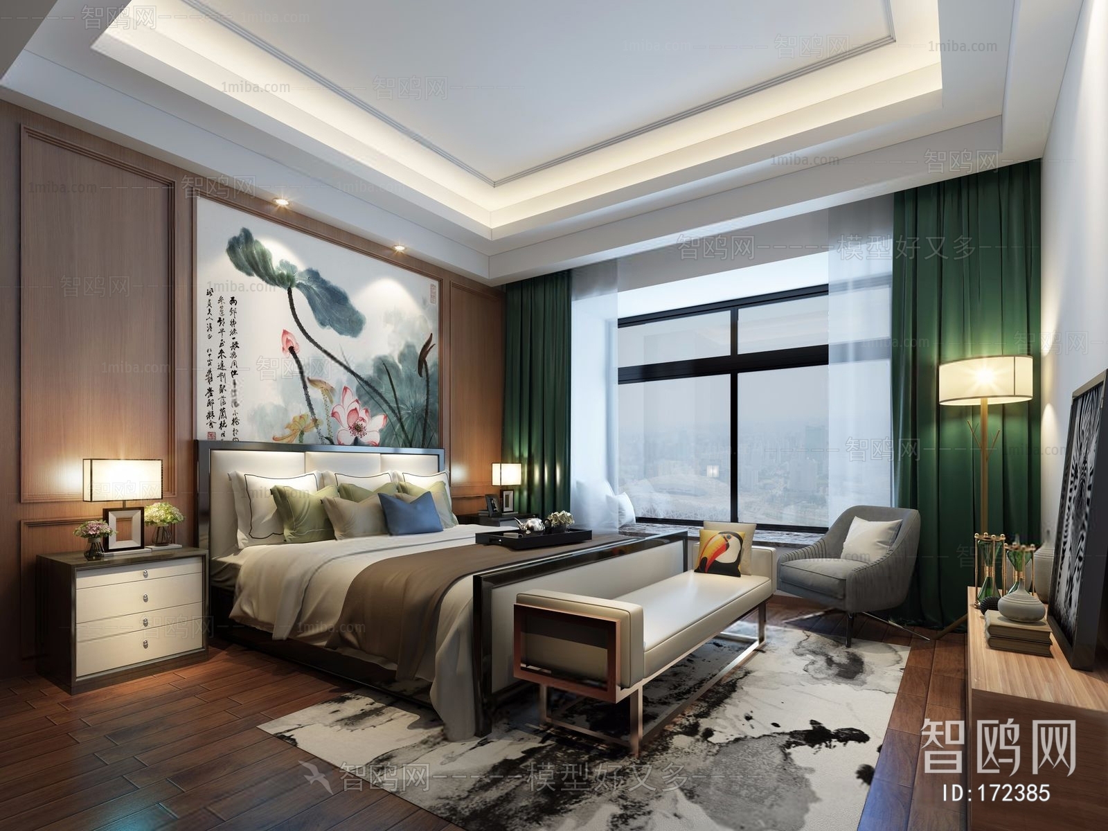 New Chinese Style Bedroom