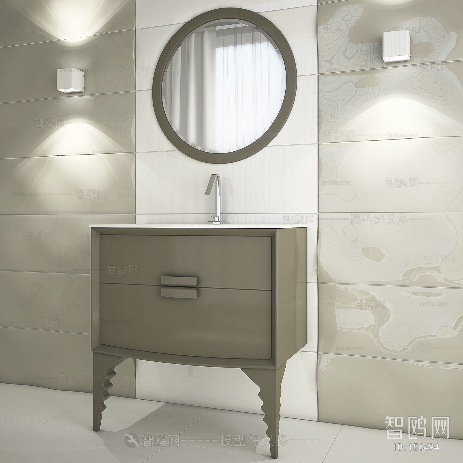 European Style Bathroom Cabinet