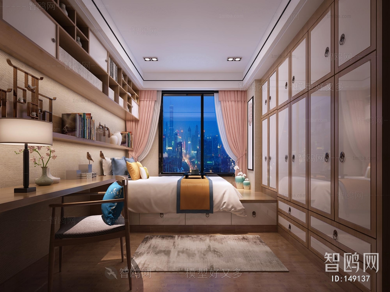 New Chinese Style Bedroom