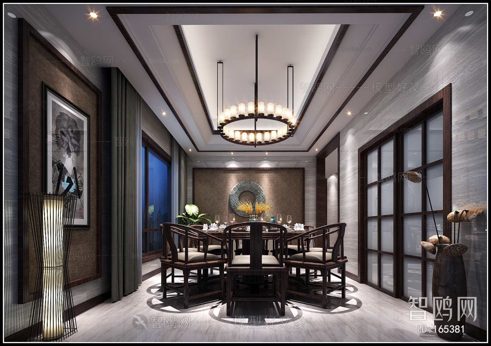 New Chinese Style Dining Room