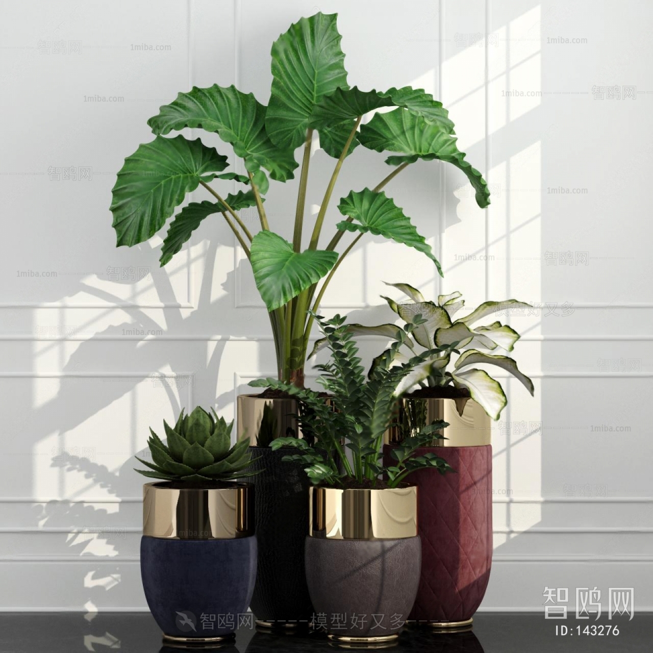 Modern Potted Green Plant