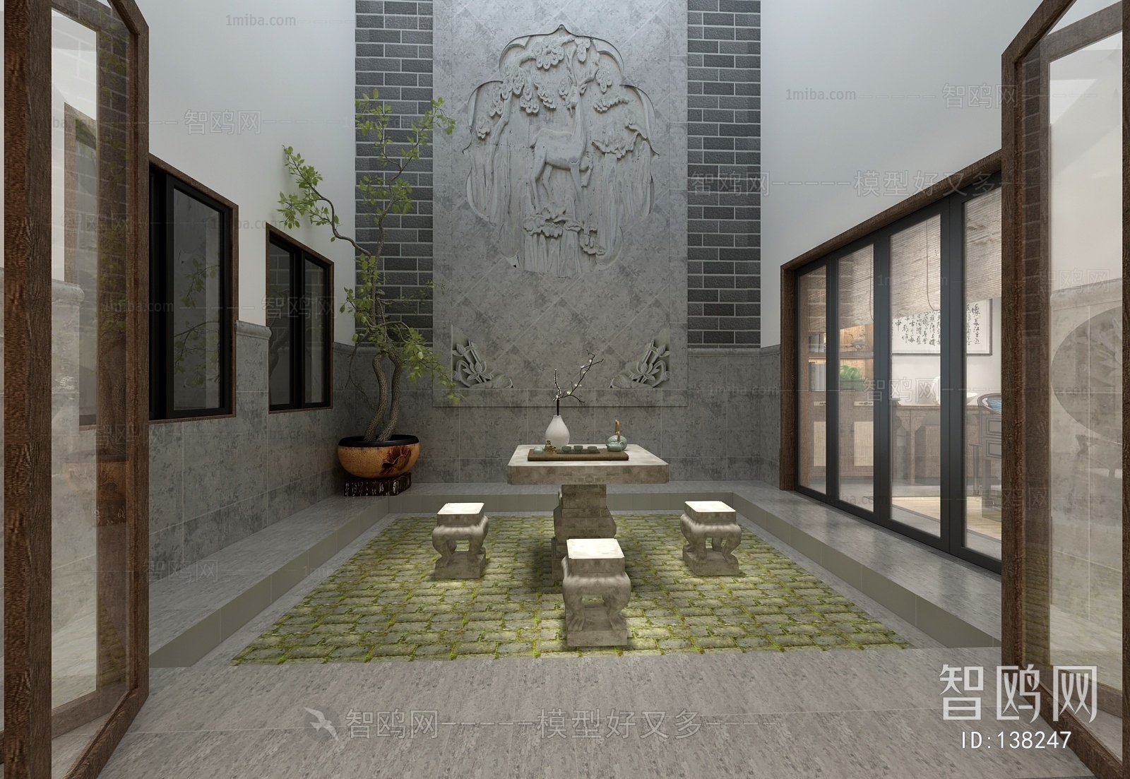 New Chinese Style Courtyard/landscape