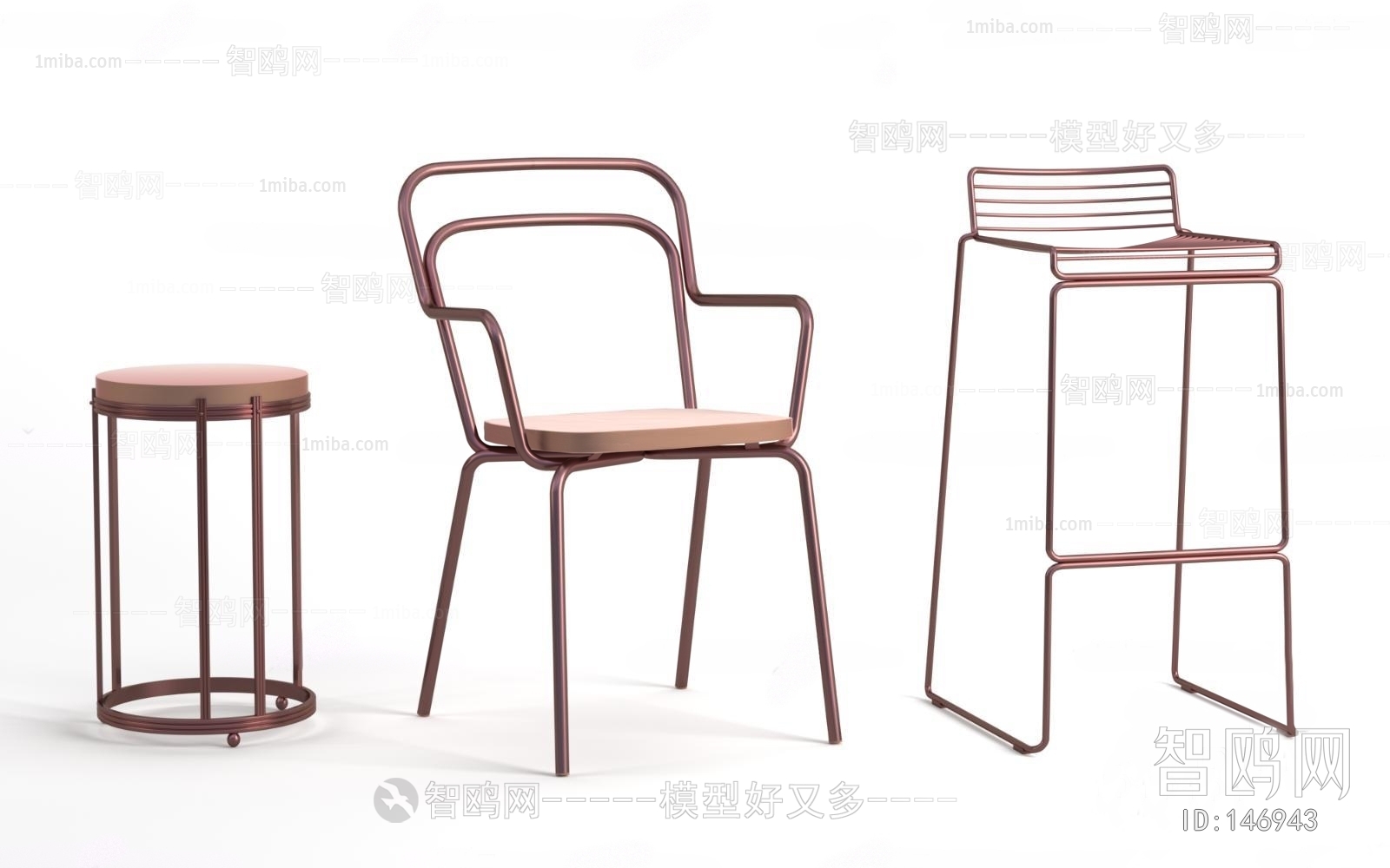 8现代铁艺单椅凳子吧椅