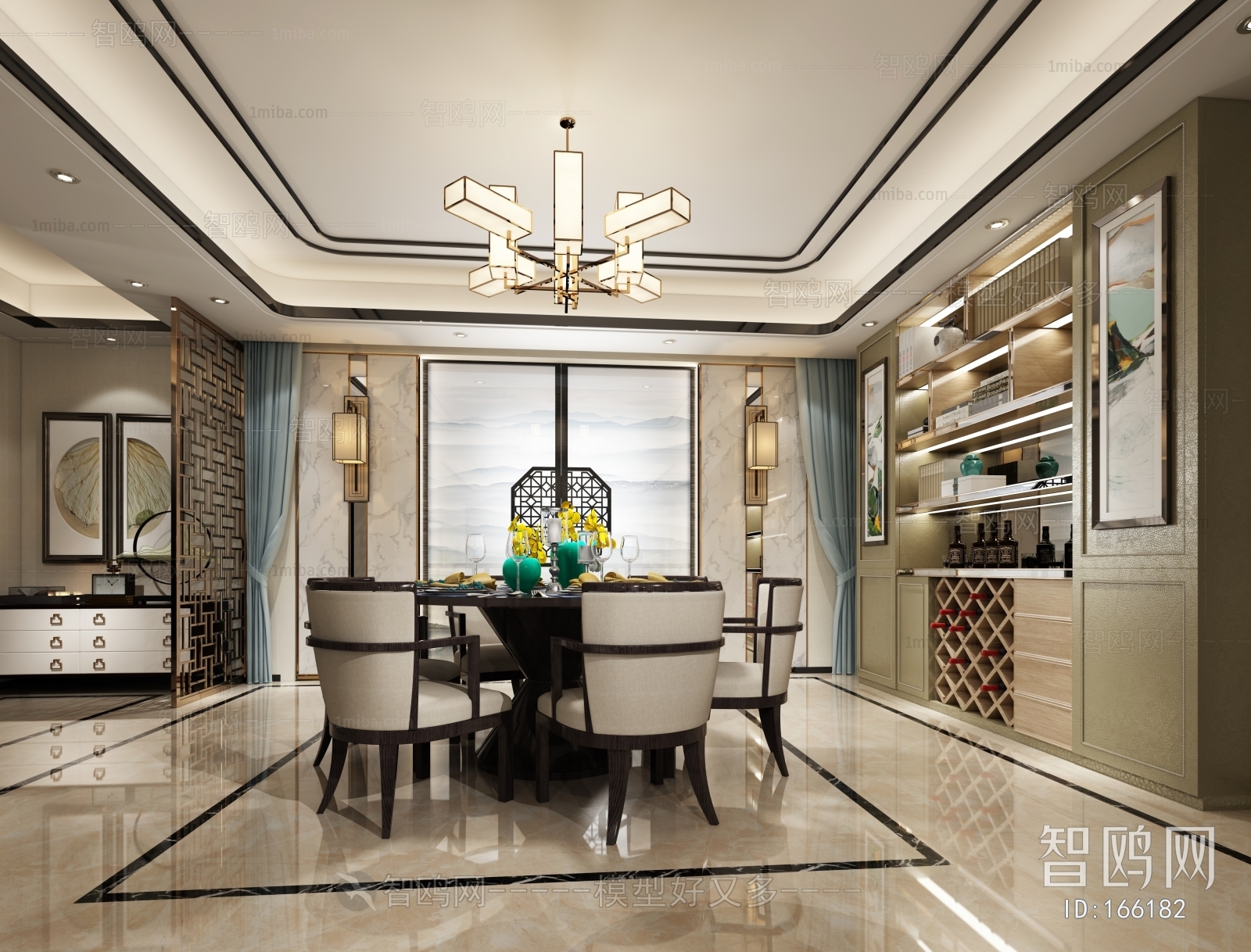 New Chinese Style Dining Room