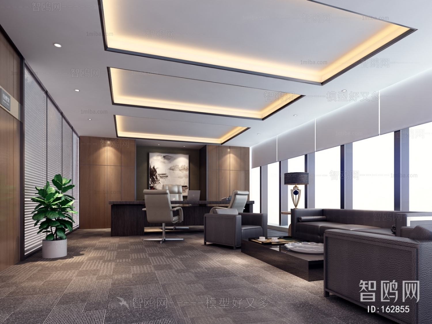 Modern Manager's Office 3D Model Free Download - Model ID.851815185 | 1miba