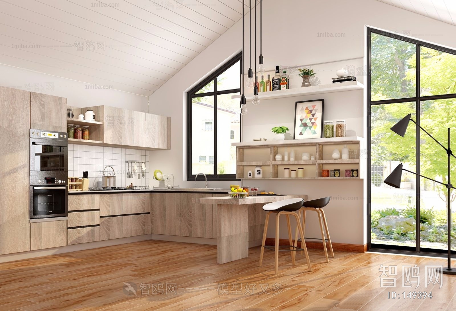 Nordic Style Open Kitchen