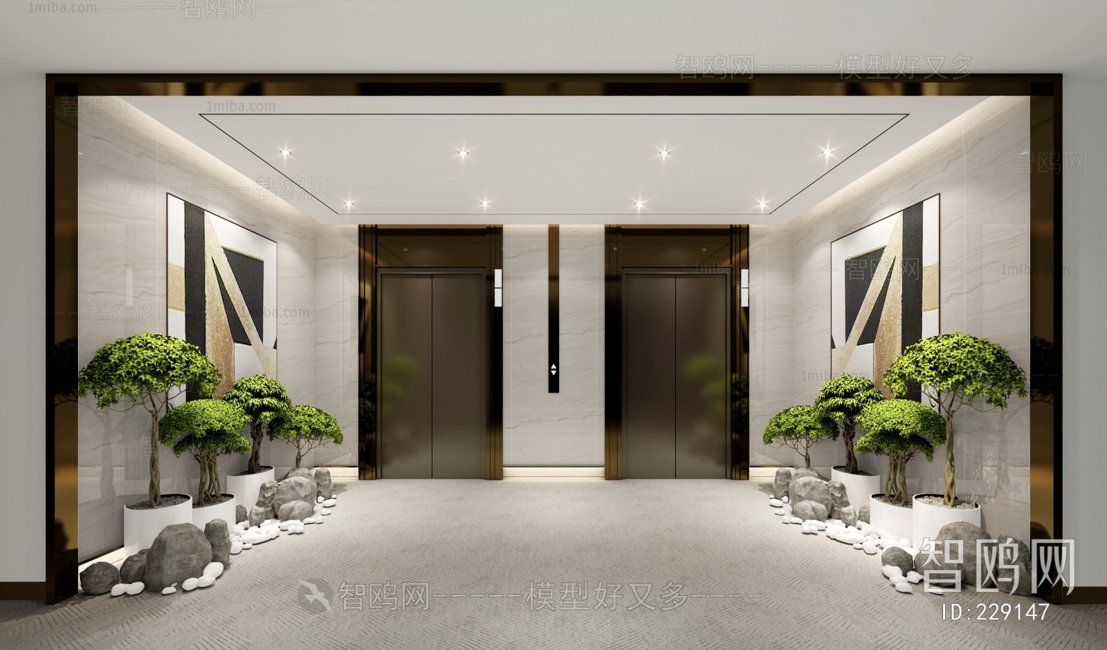 Modern Corridor/elevator Hall