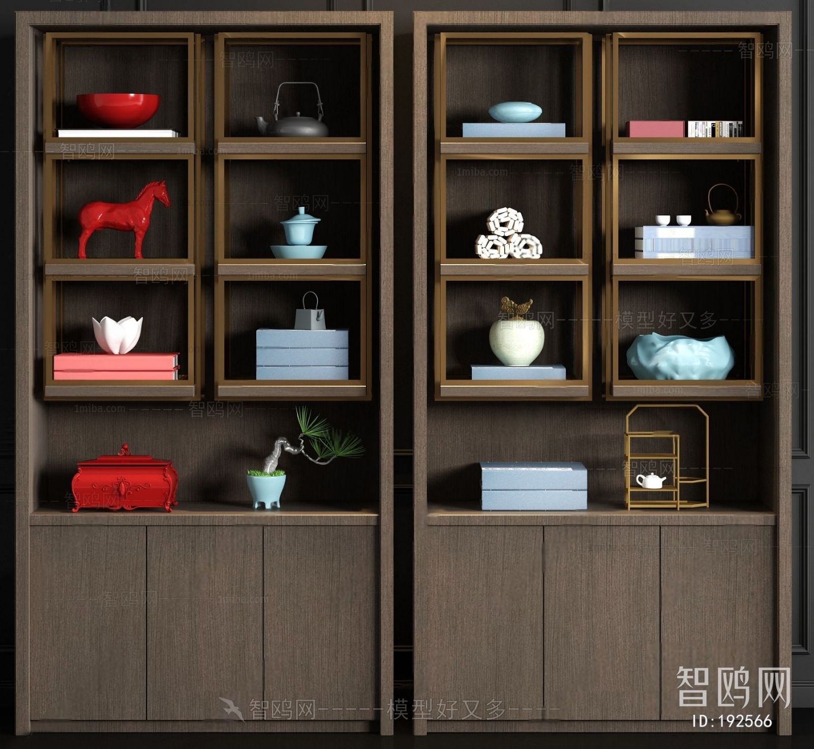 新中式木质装饰柜