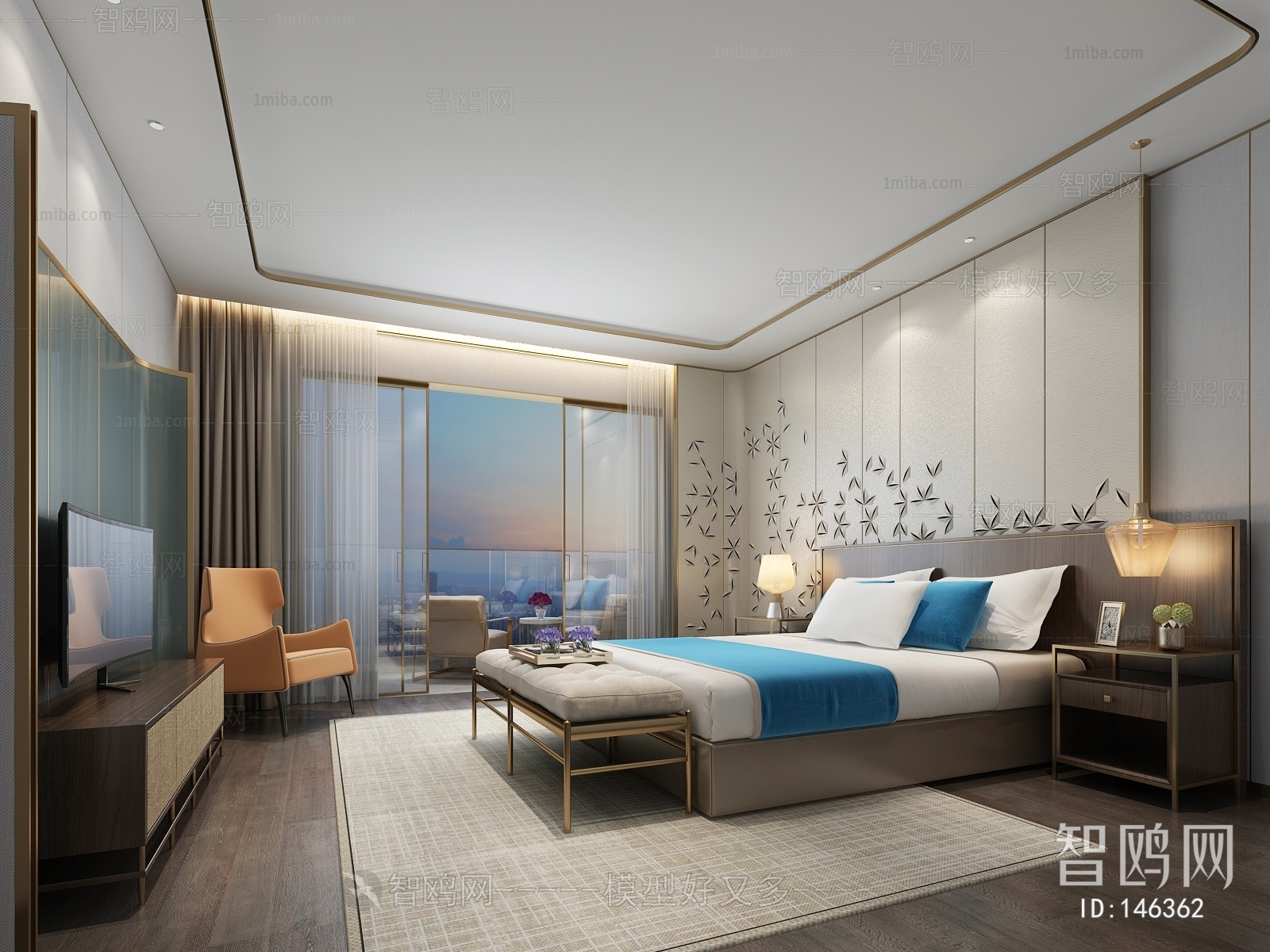 New Chinese Style Bedroom