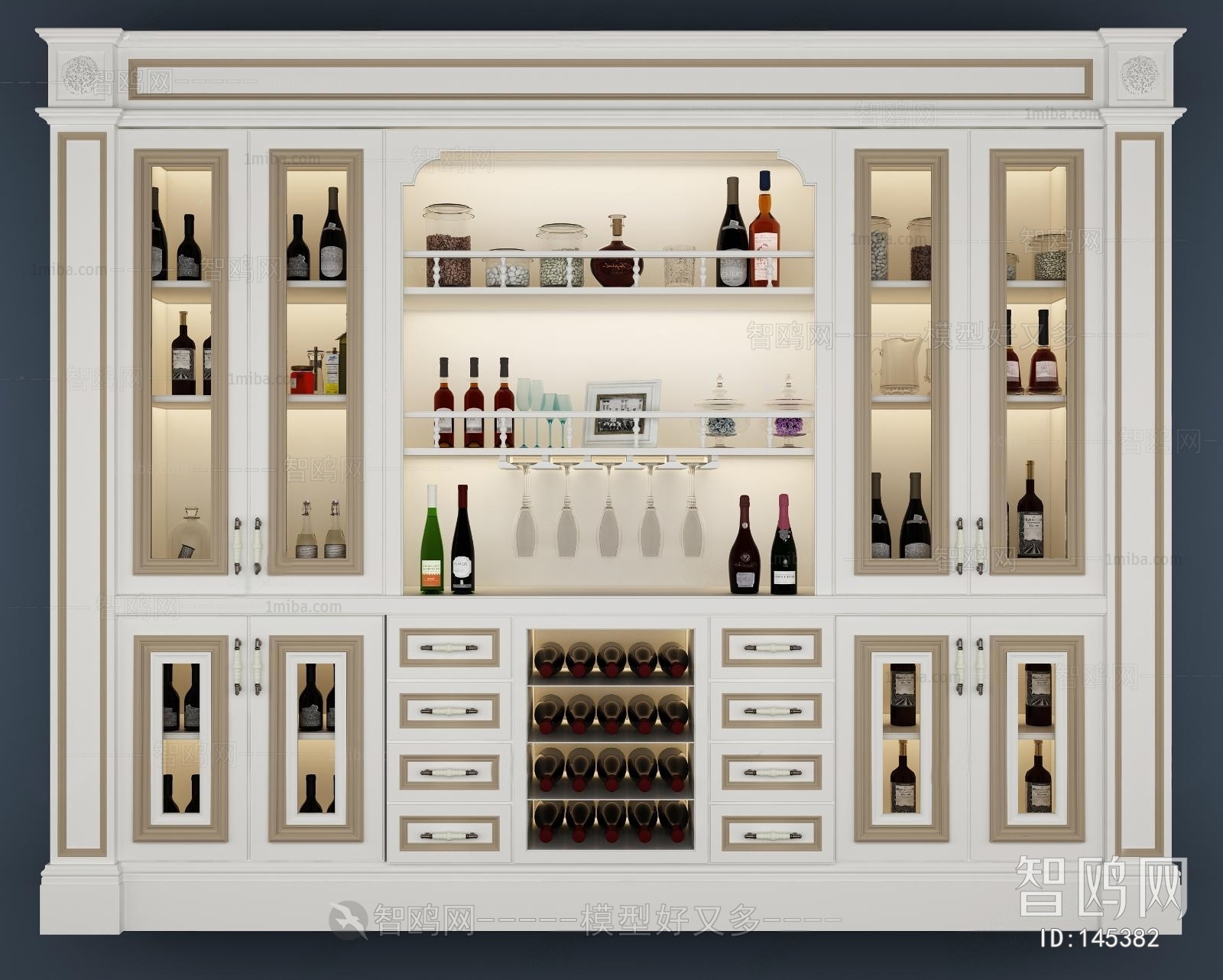 Simple European Style Wine Cabinet