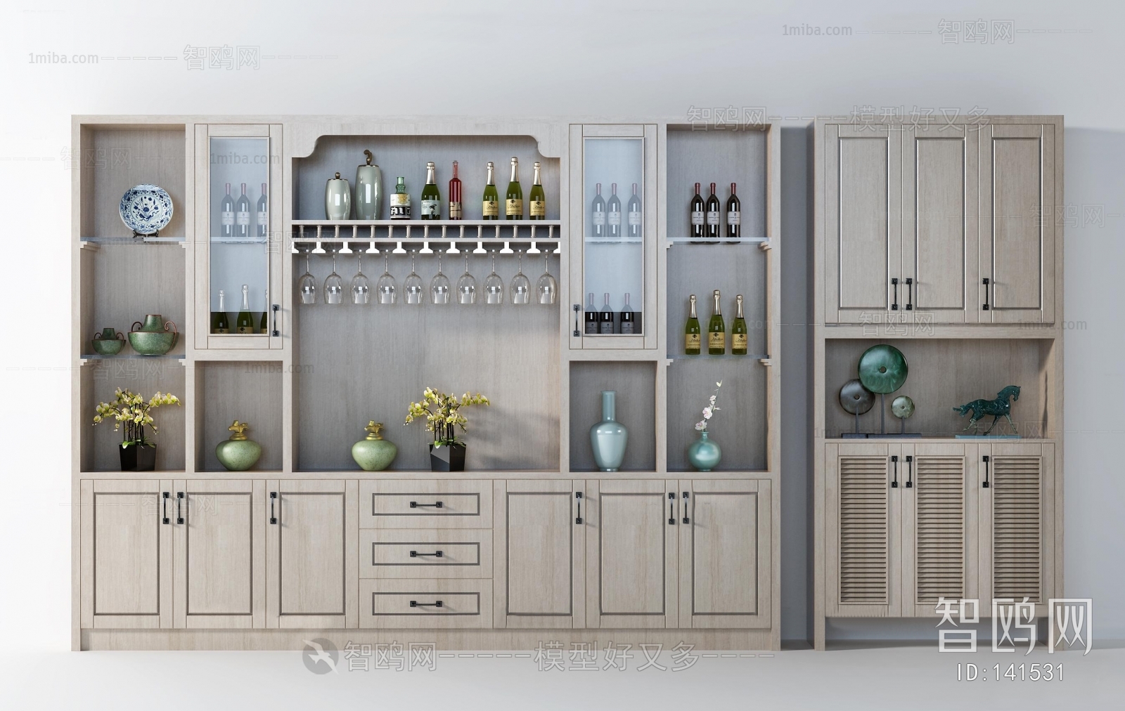 New Chinese Style Wine Cabinet