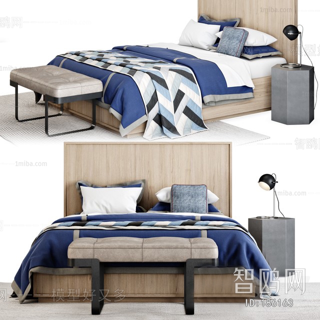 Modern Nordic Style Double Bed