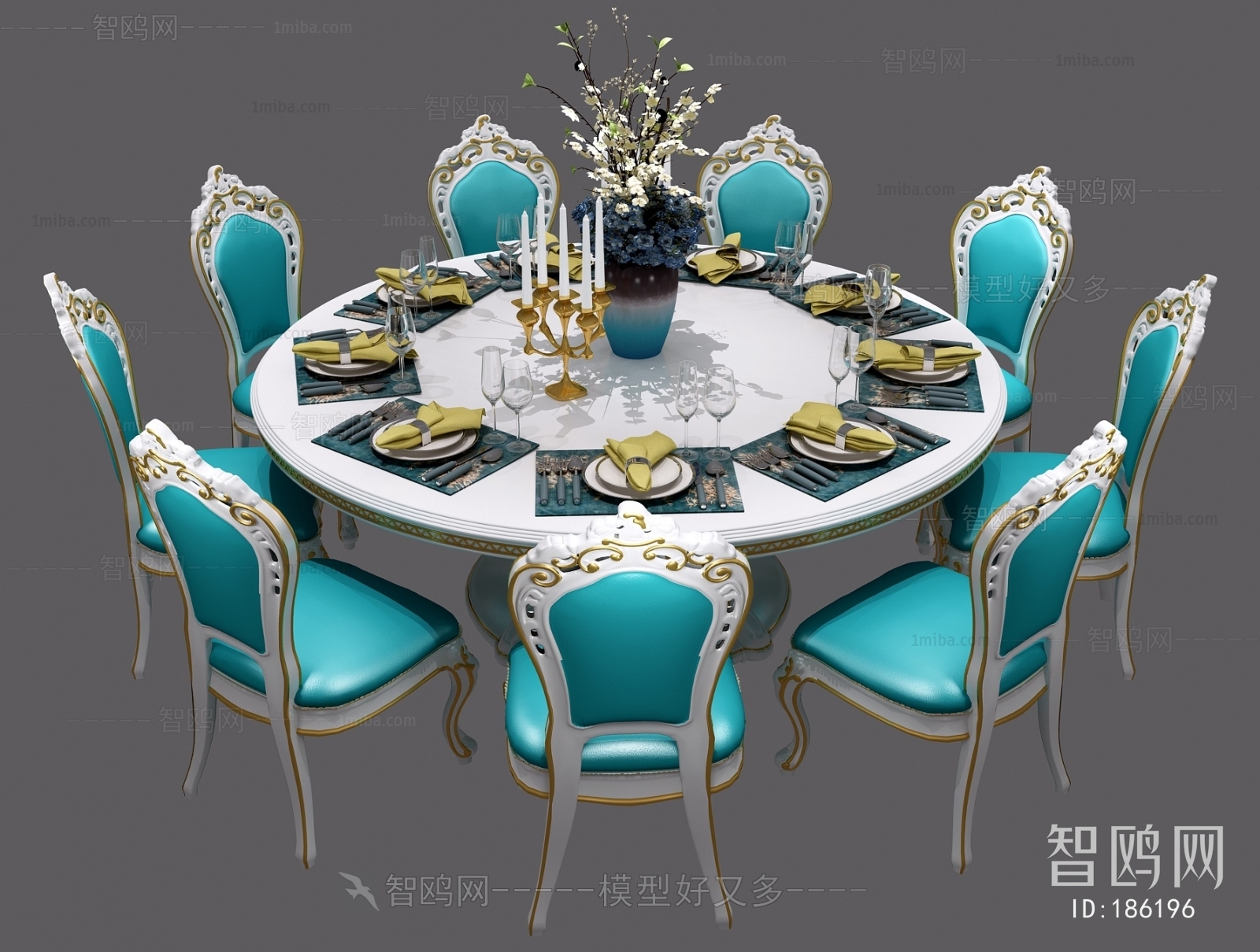 European Style Dining Table And Chairs