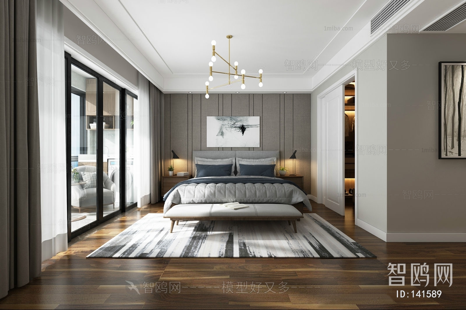 Modern Nordic Style Bedroom