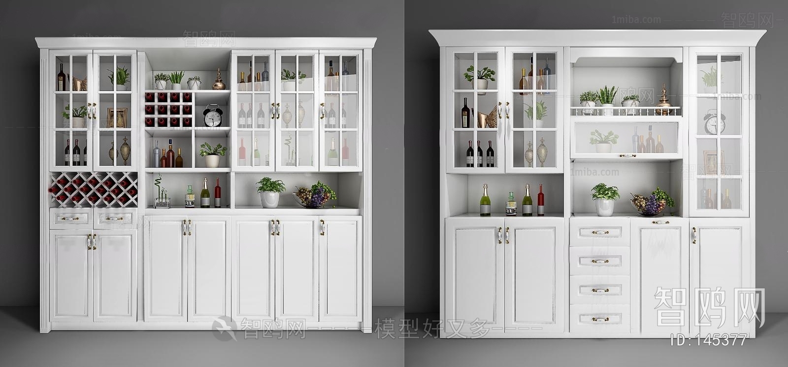 Simple European Style Wine Cabinet