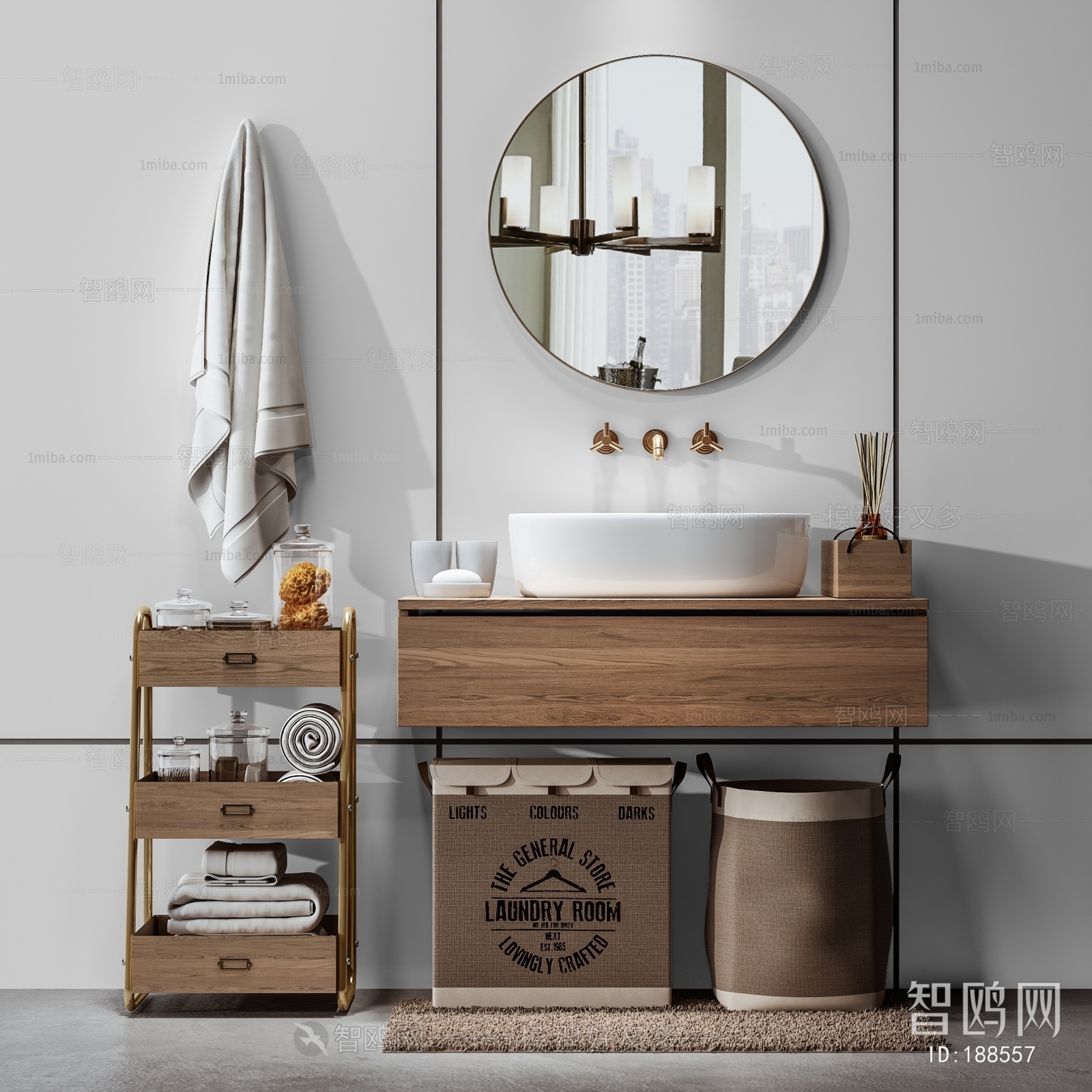 Modern Bathroom Cabinet Rack