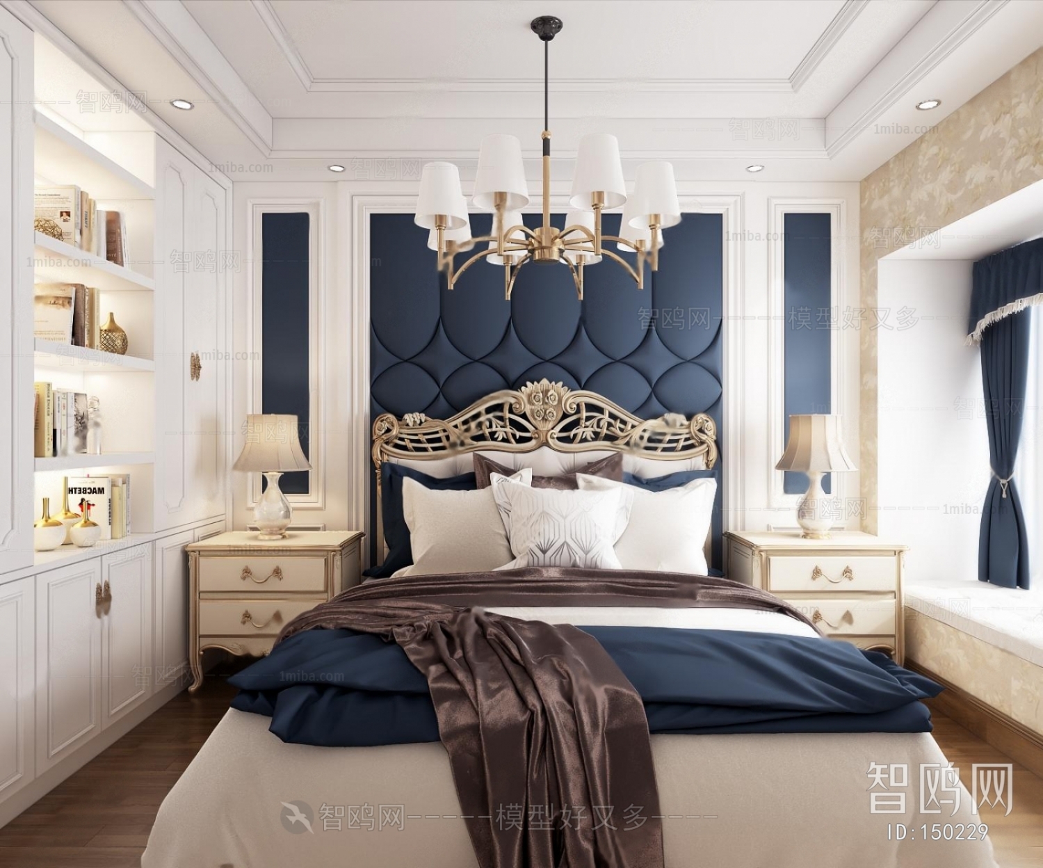 Simple European Style Bedroom