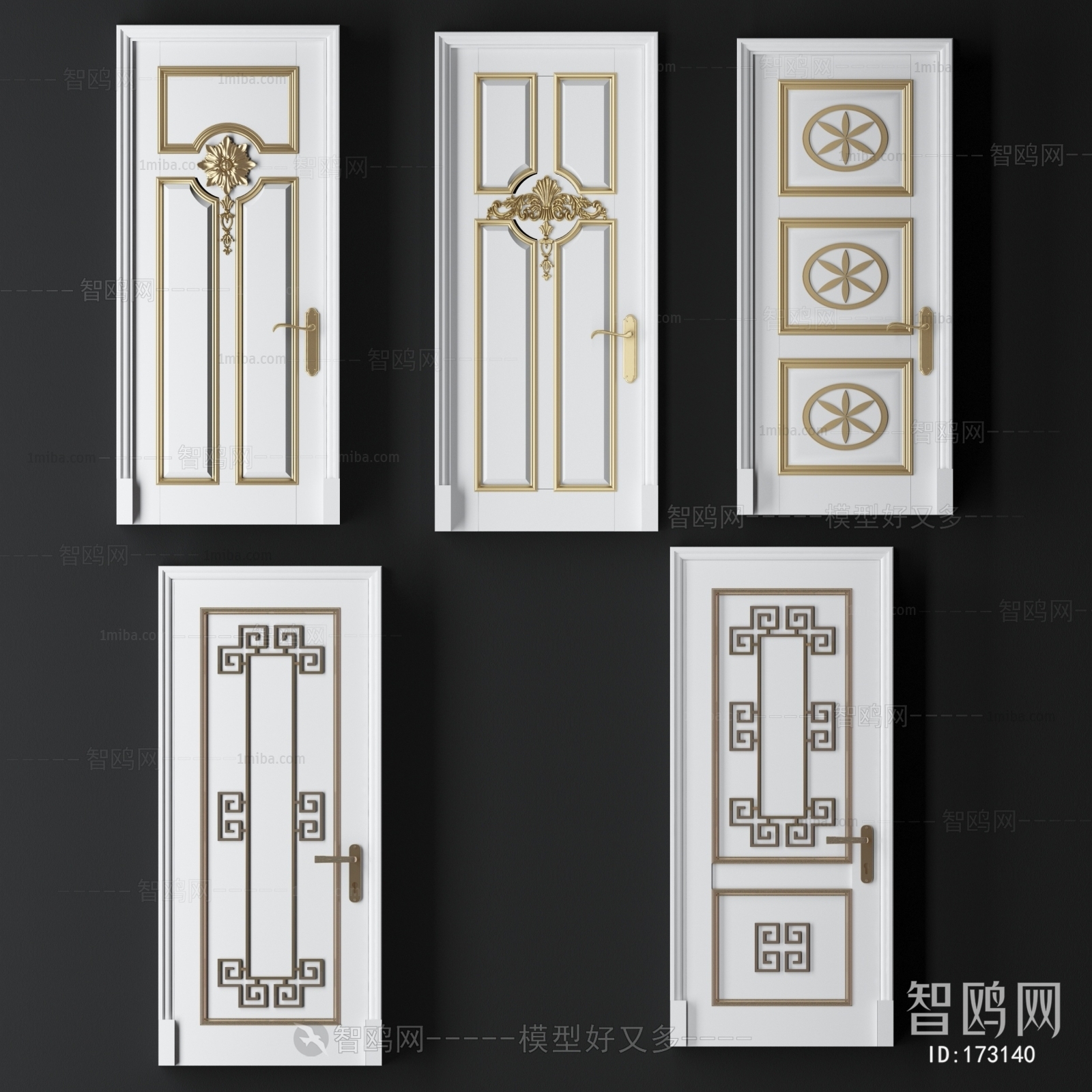 Simple European Style Solid Wood Door