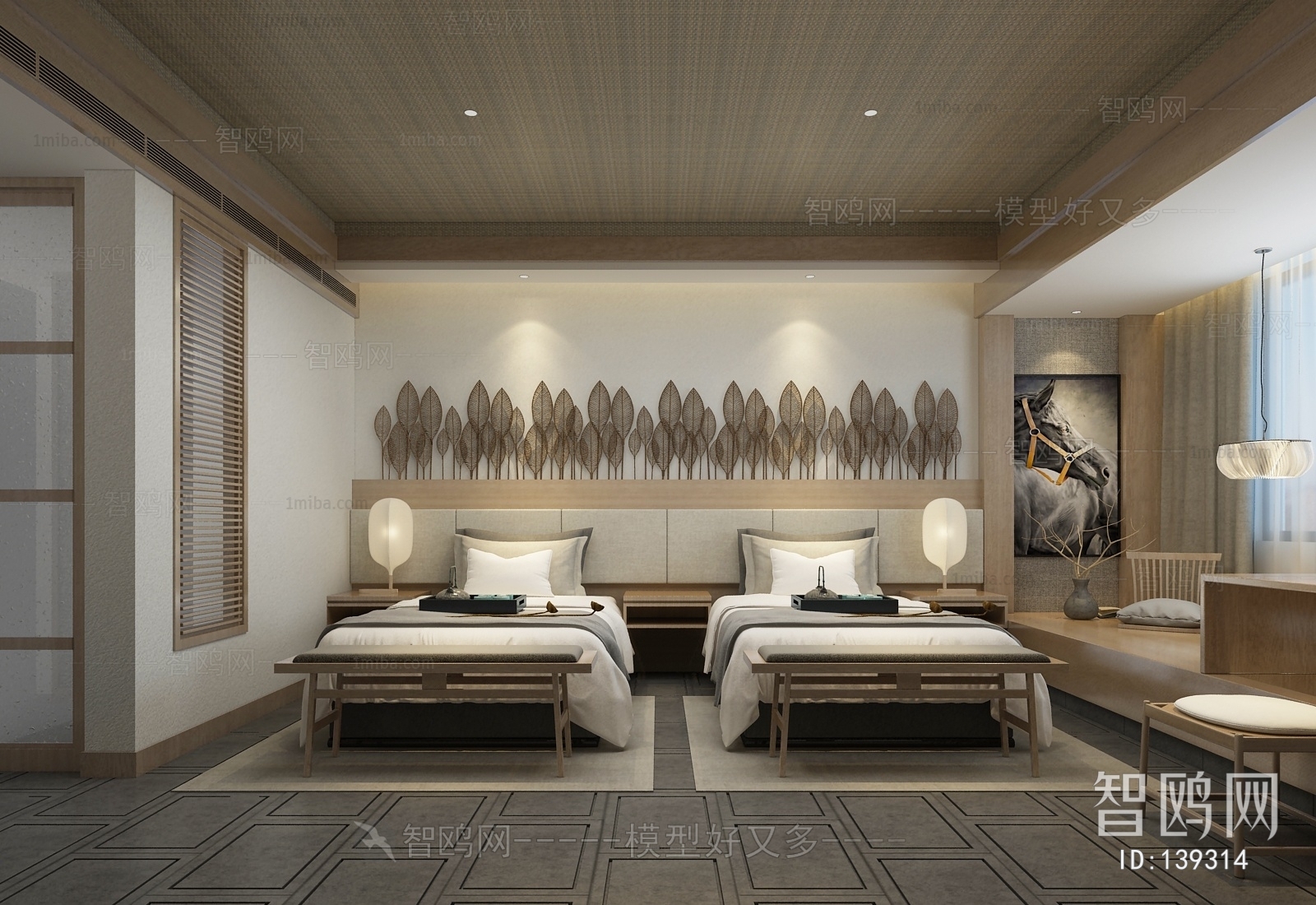 New Chinese Style Bedroom