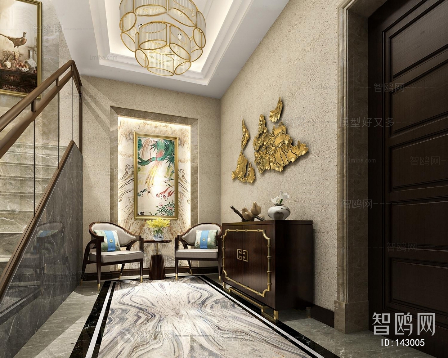 New Chinese Style Hallway