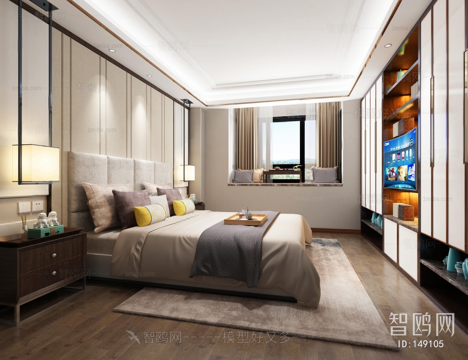 New Chinese Style Bedroom