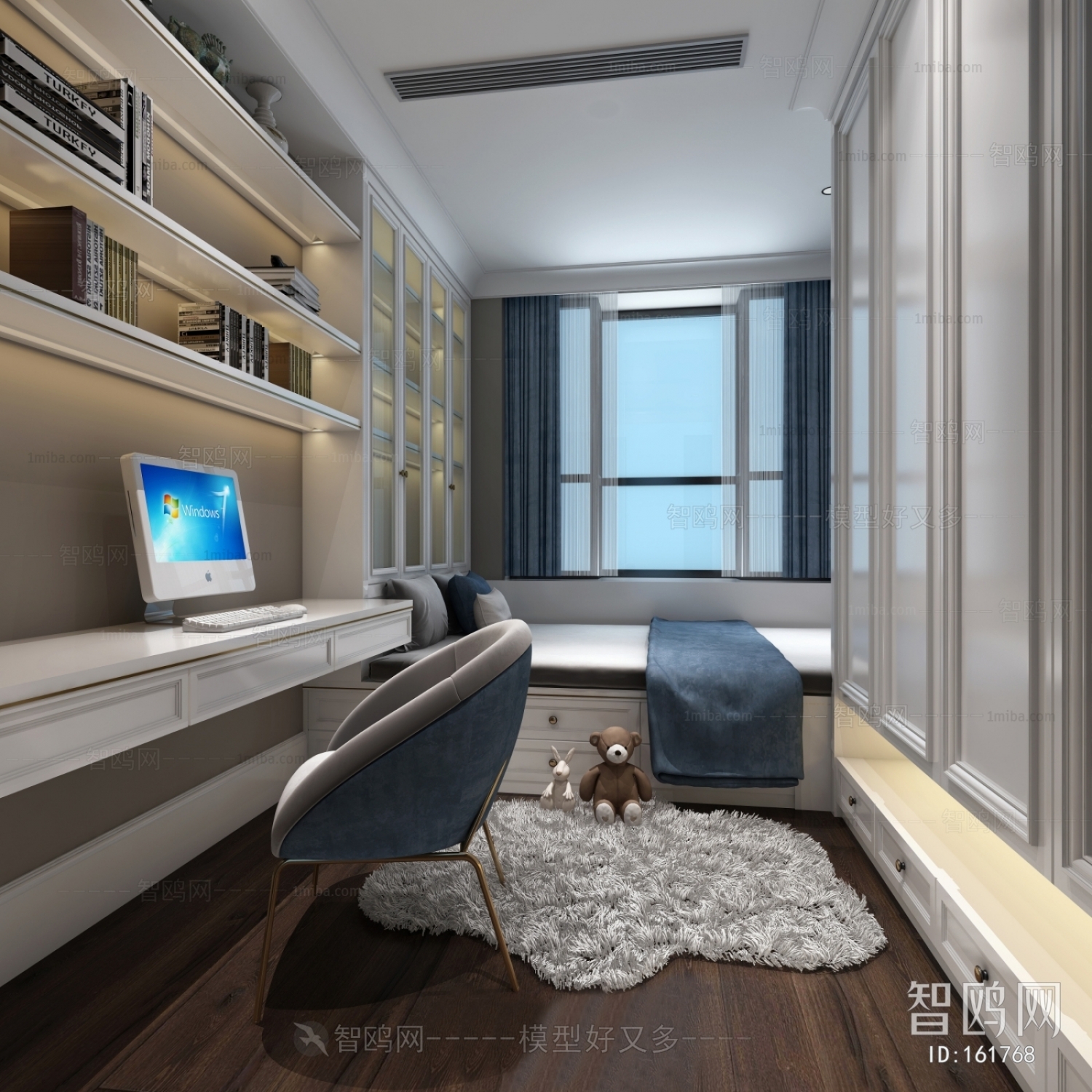 Simple European Style Study Space