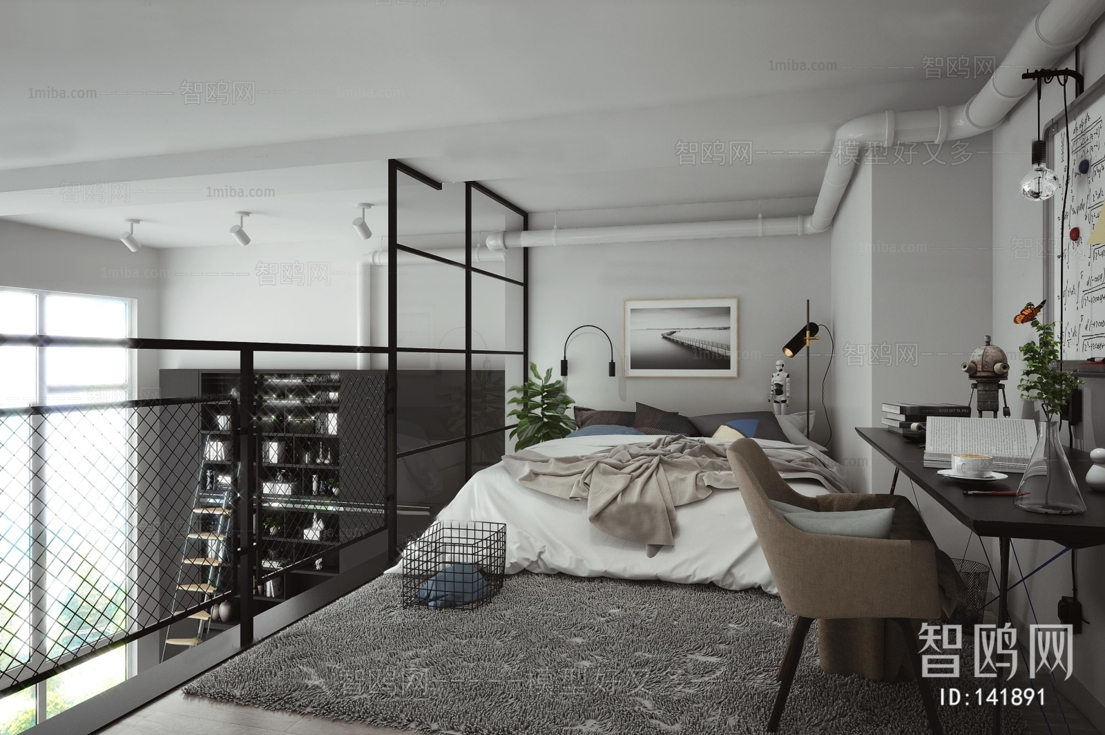 Industrial Style Bedroom