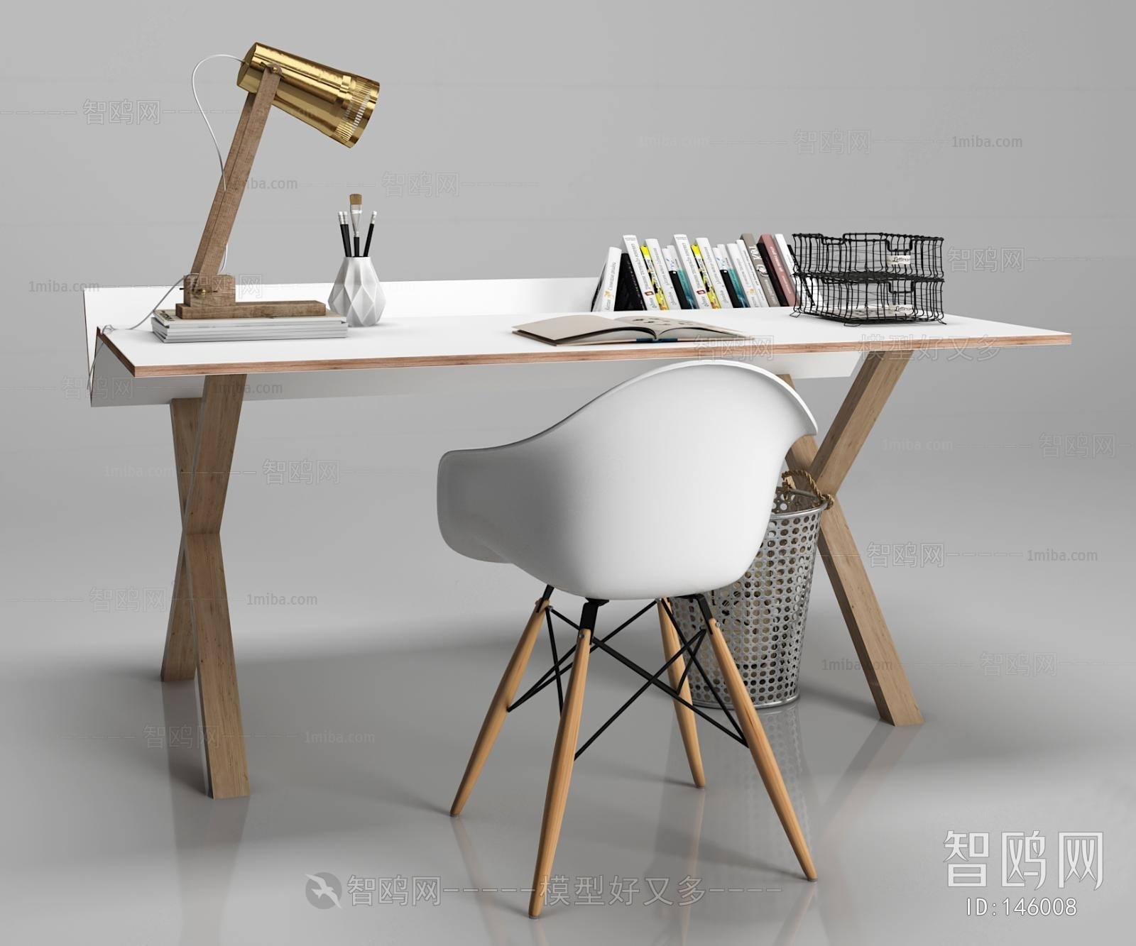 Nordic Style Computer Desk And Chair