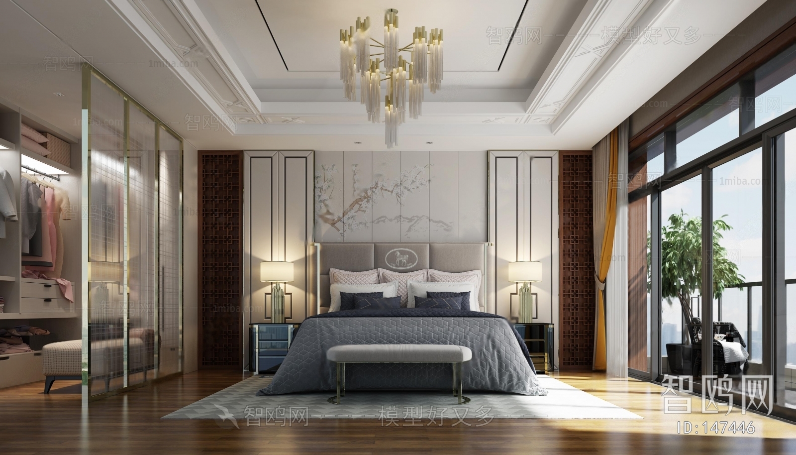 New Chinese Style Bedroom