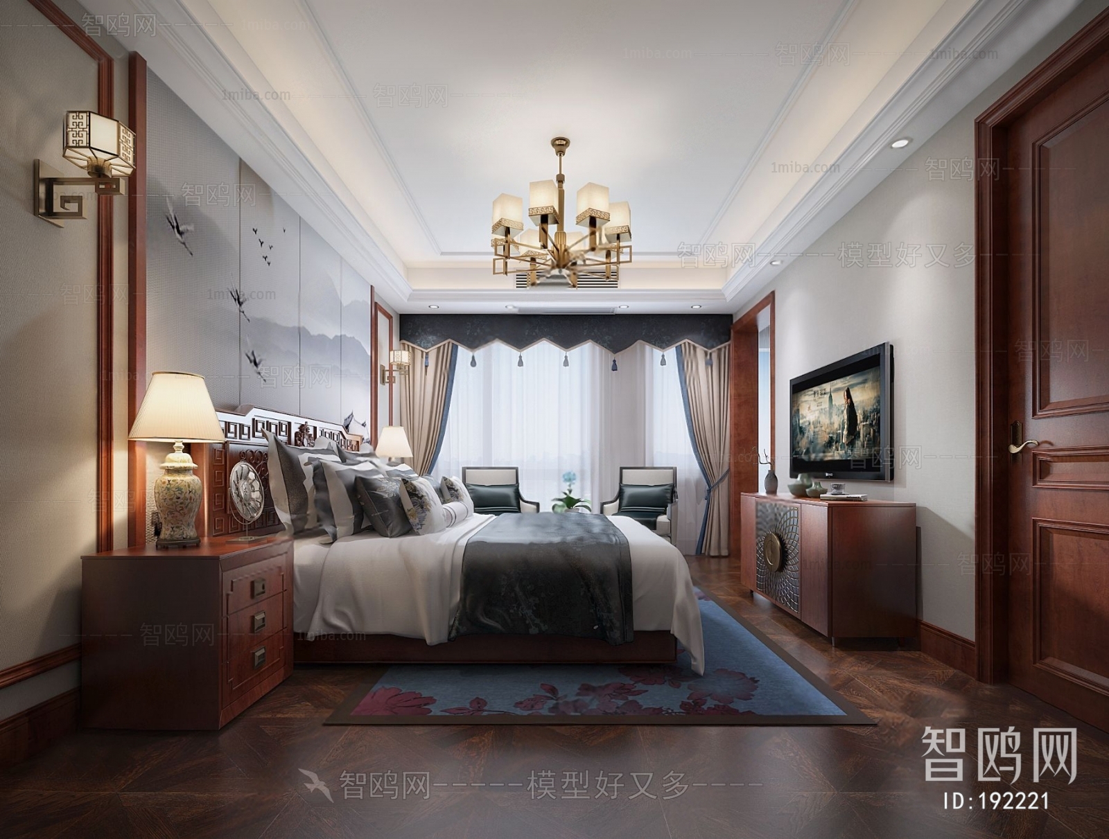 New Chinese Style Bedroom