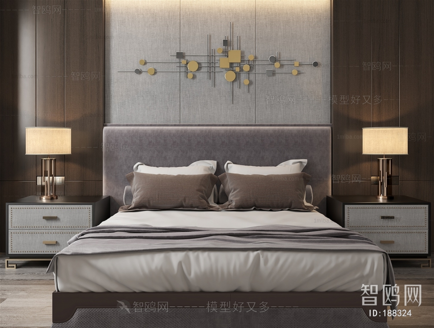 New Chinese Style Double Bed