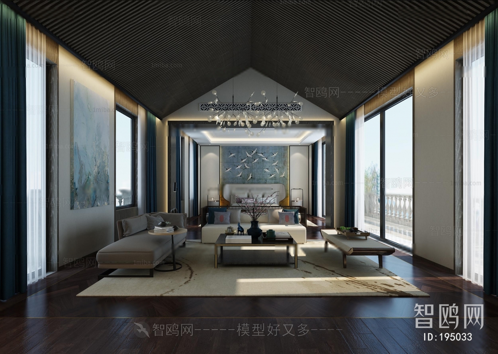 New Chinese Style Bedroom