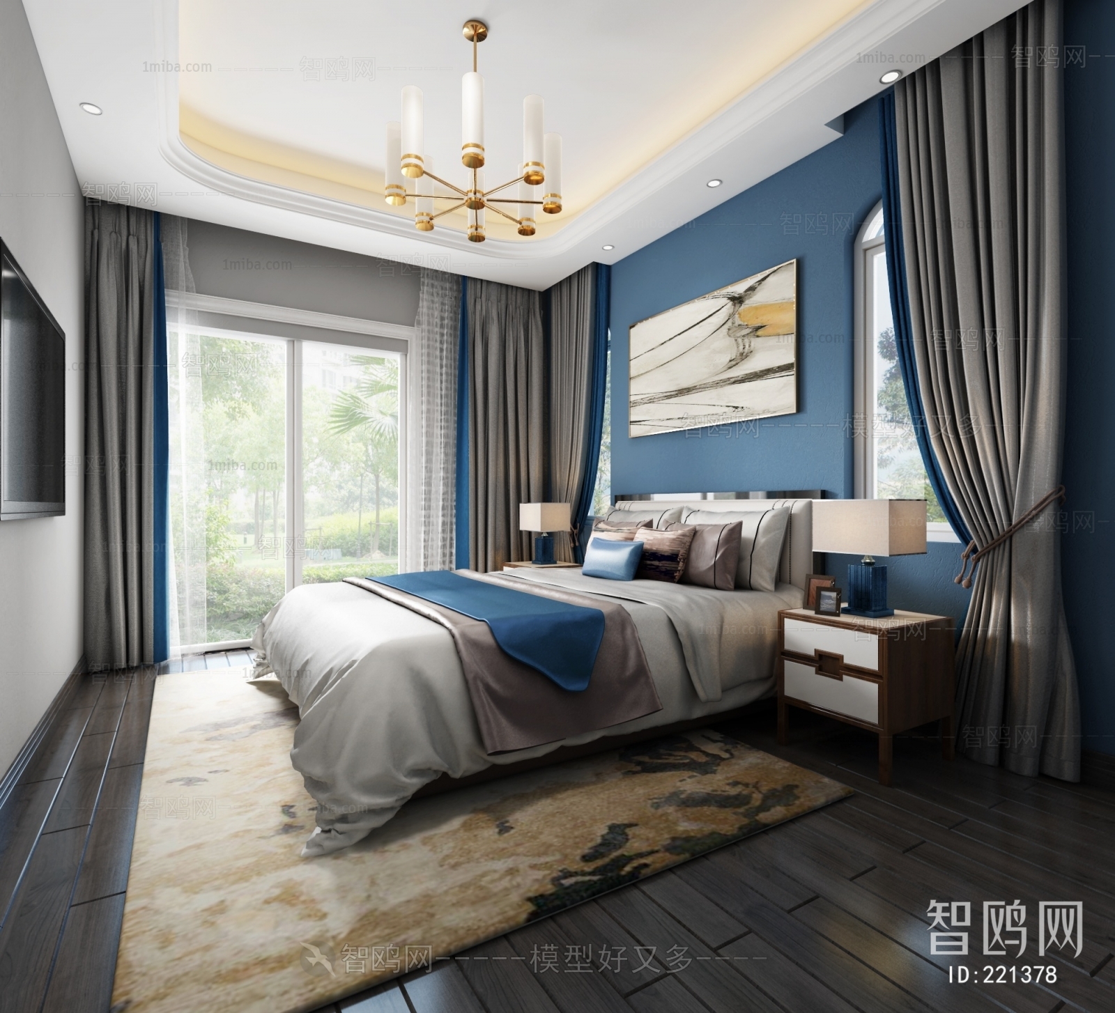 New Chinese Style Bedroom