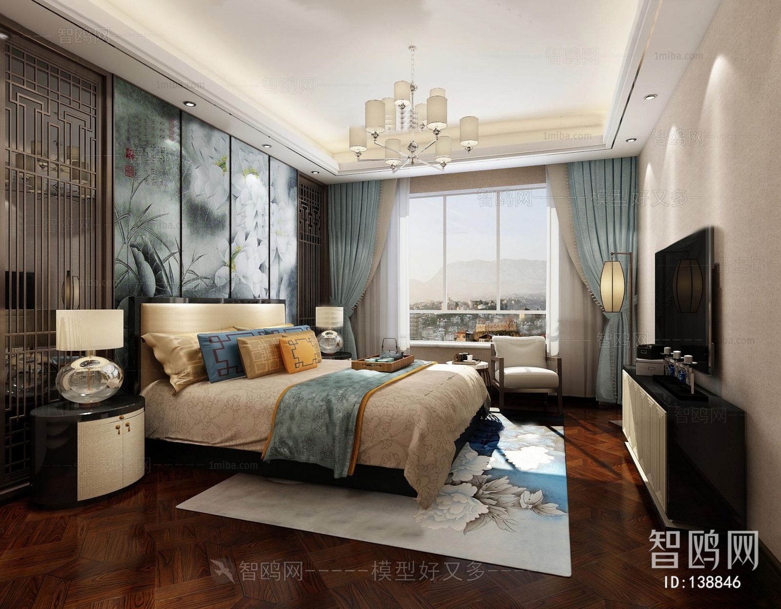 New Chinese Style Bedroom