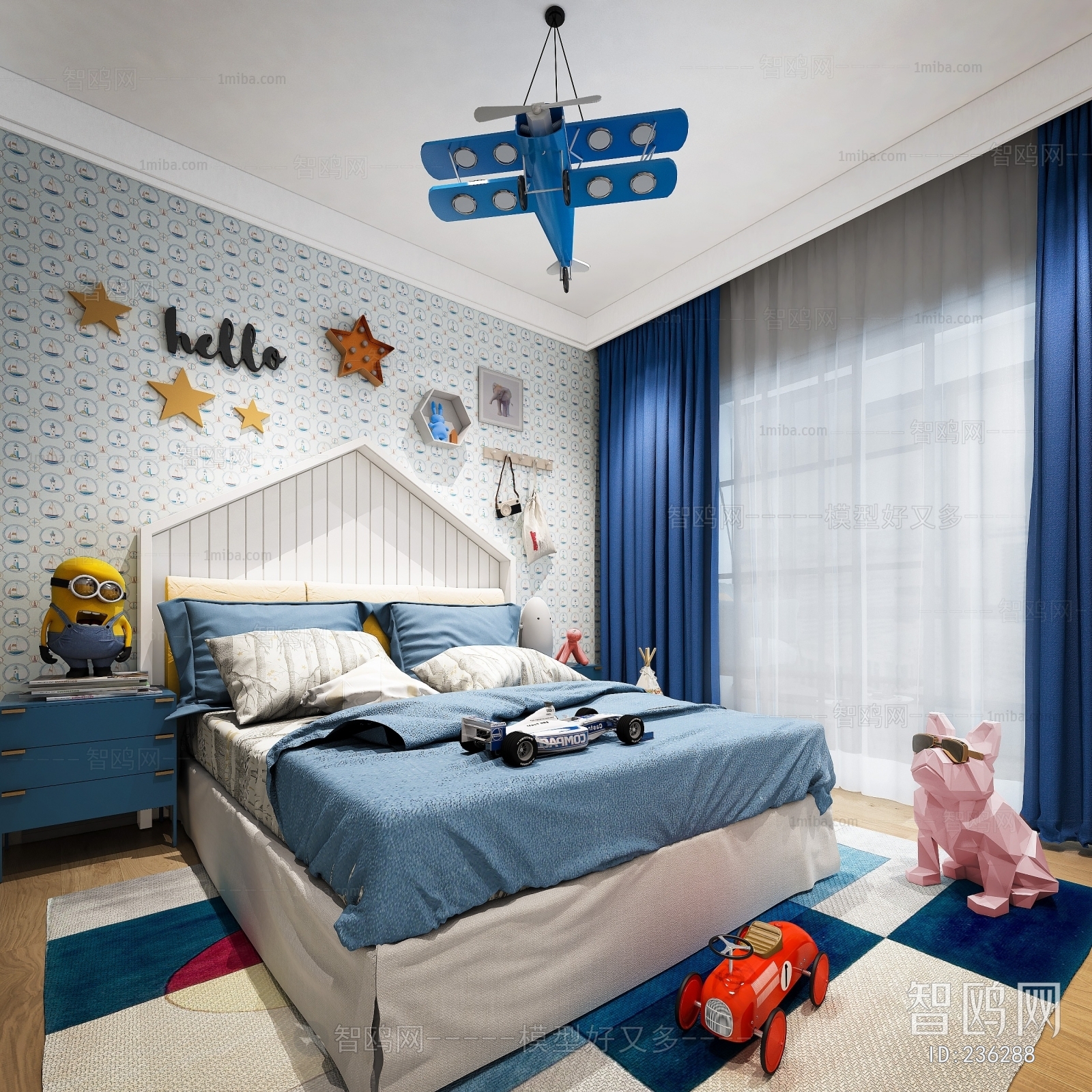 Nordic Style Boy's Room And Son's Room