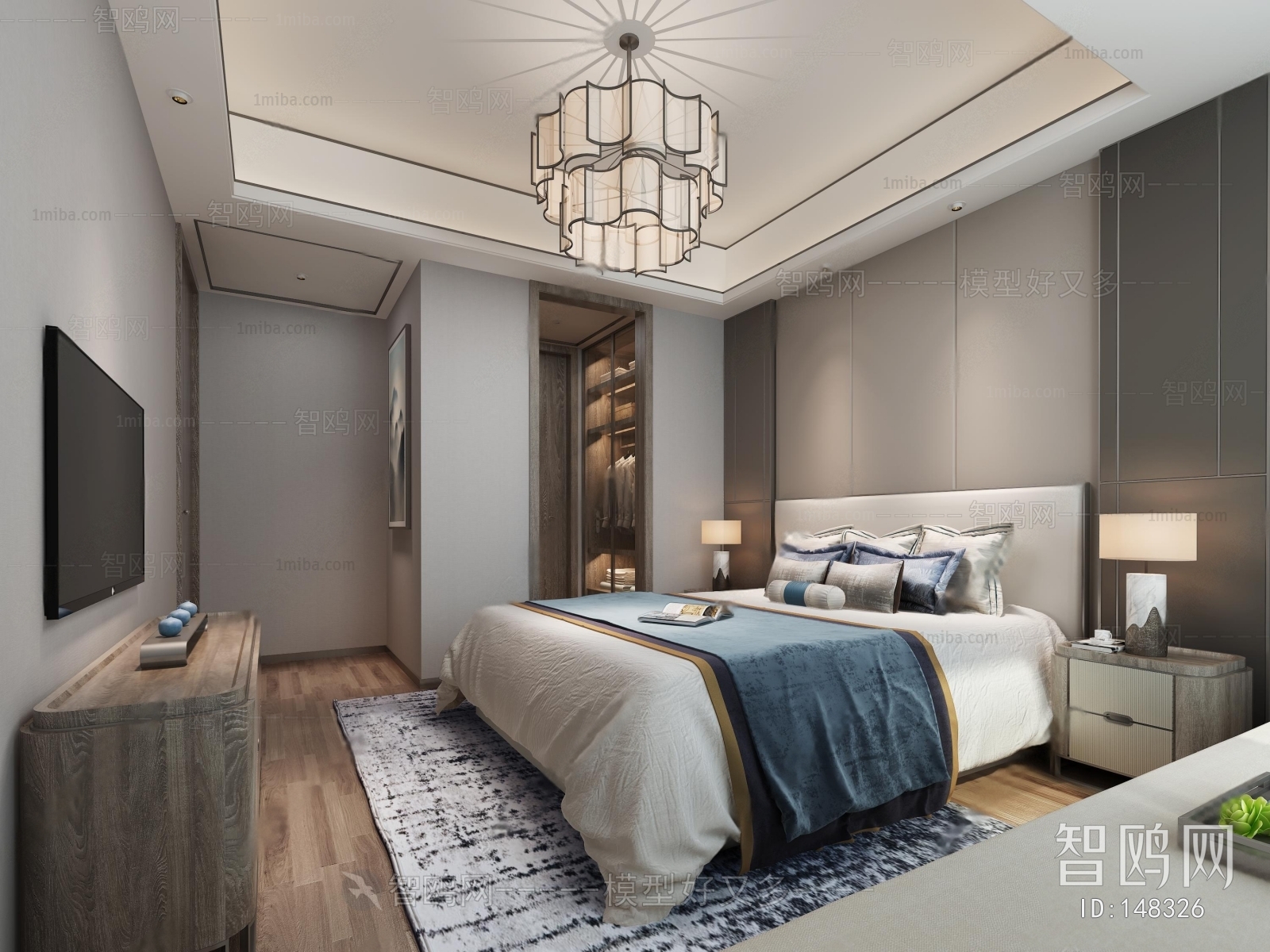 New Chinese Style Bedroom