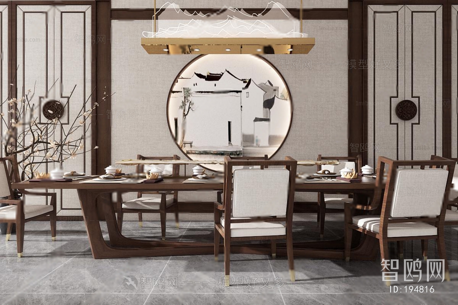 New Chinese Style Dining Table And Chairs