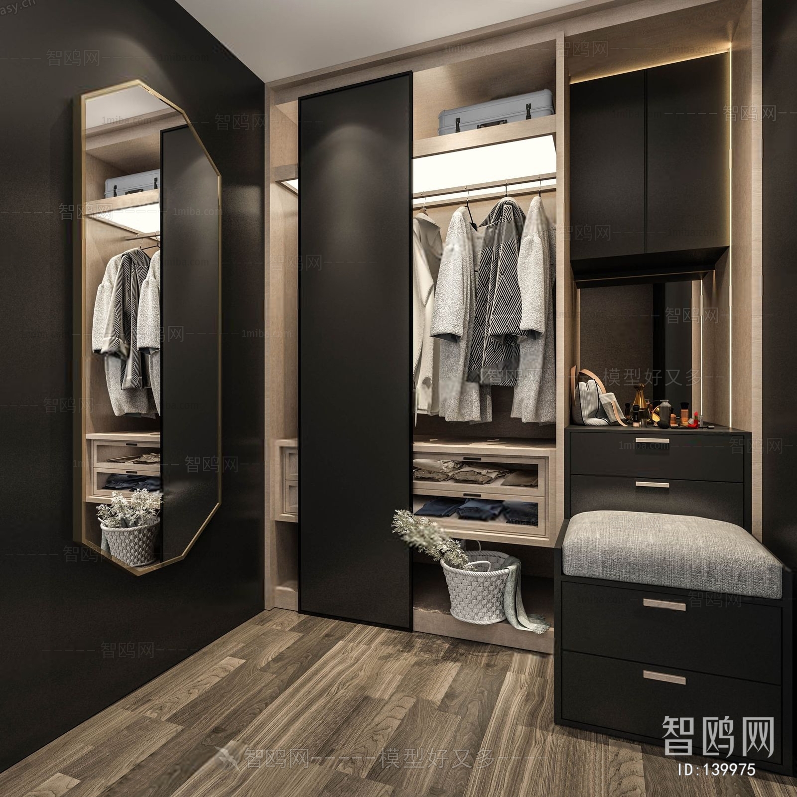 Modern Clothes Storage Area